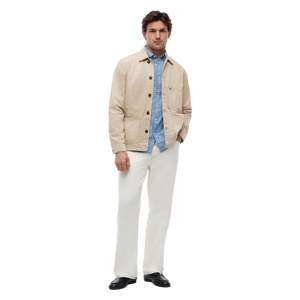 Tommy Hilfiger Washed Flag Embroidery Denim Chore Jacket